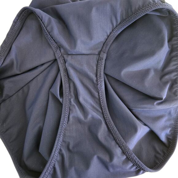 Heidi Klein Body Wrap Navy One Piece Swimsuit Size M - Picture 12 of 14